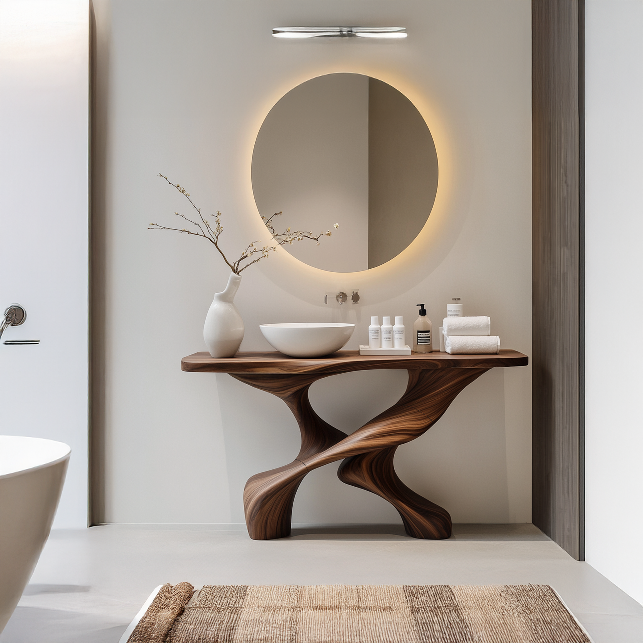 Handcrafted Vanity For Elegant Bathroom Furniture SILDTTNBRV007