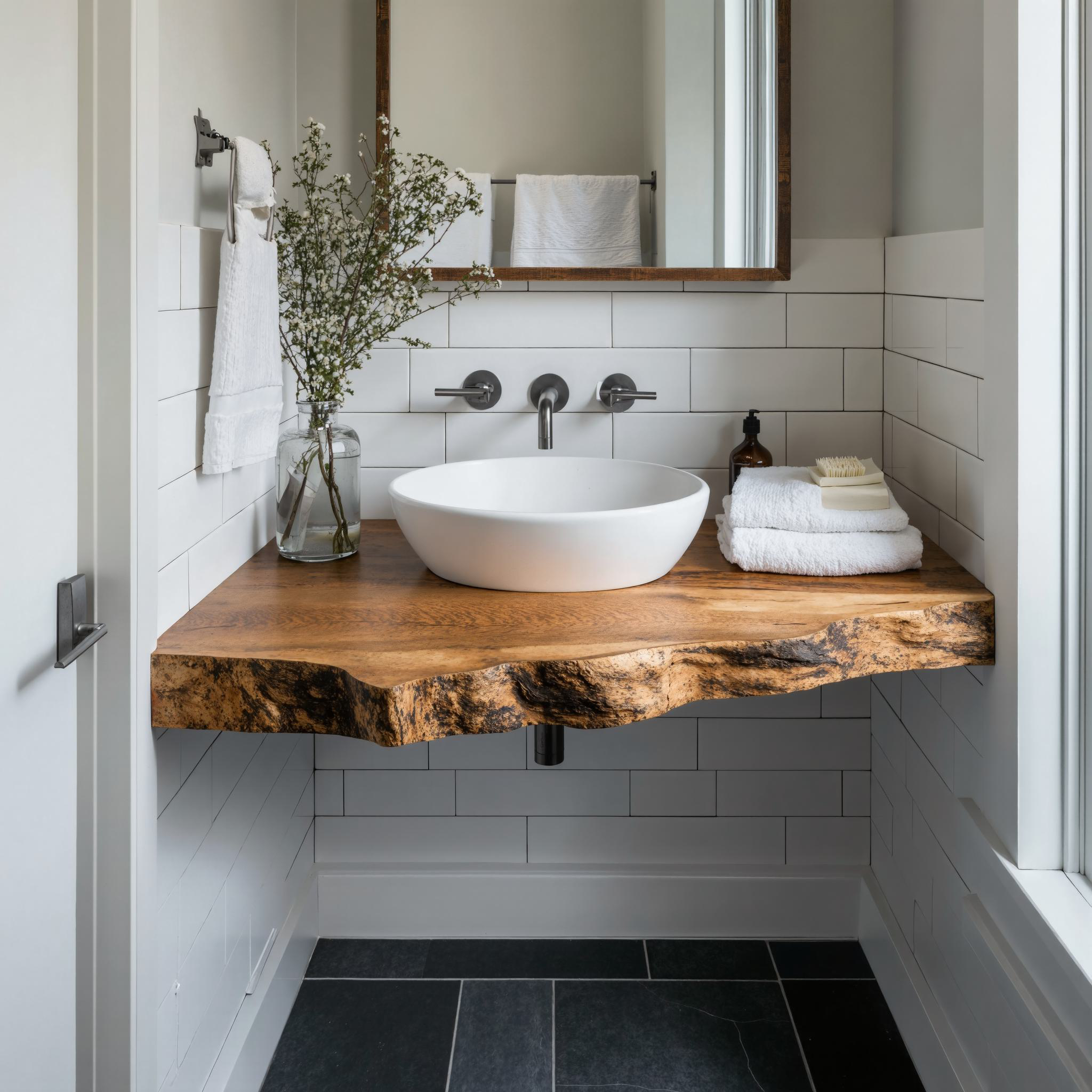 Handcrafted Wooden Vanity Bathroom Renovation SILDTBRV209