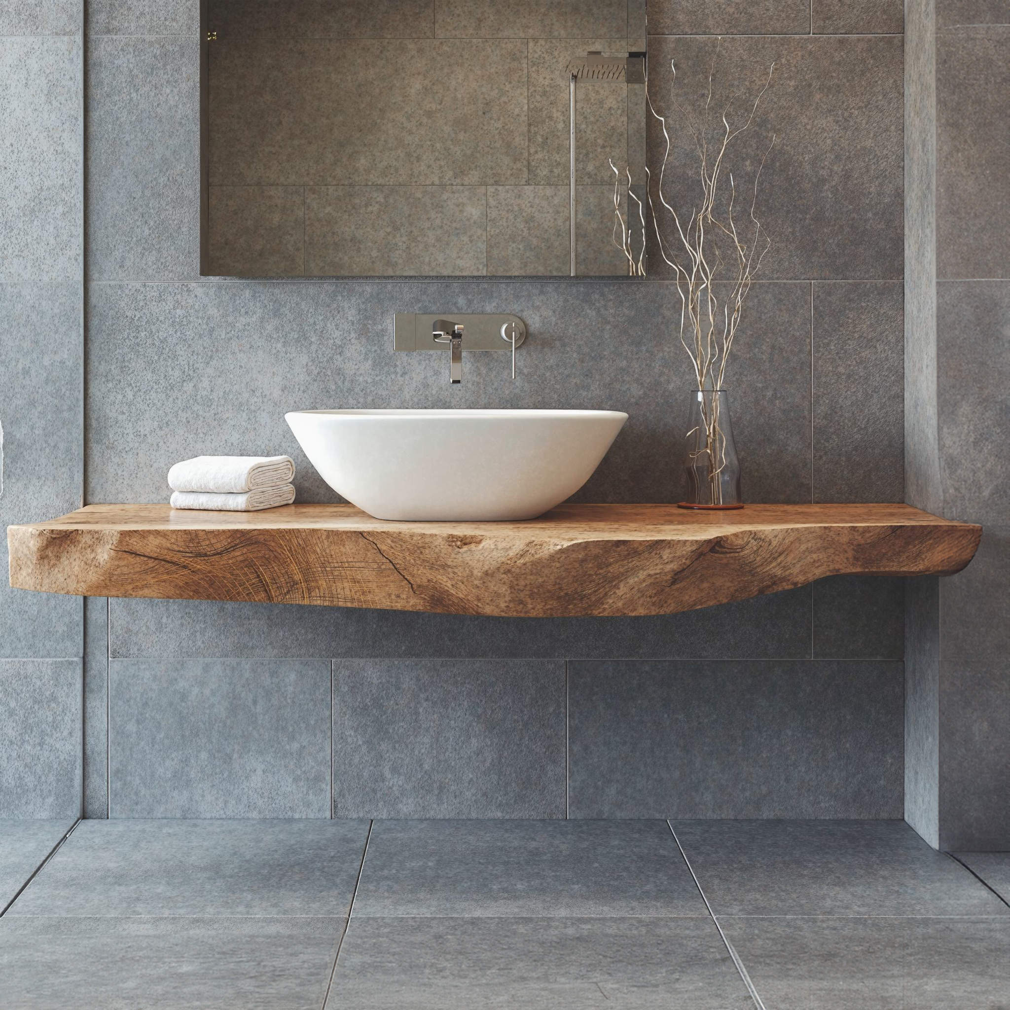 Handcrafted Wooden Vanity Custom Bathroom Fit SILDTBRV218