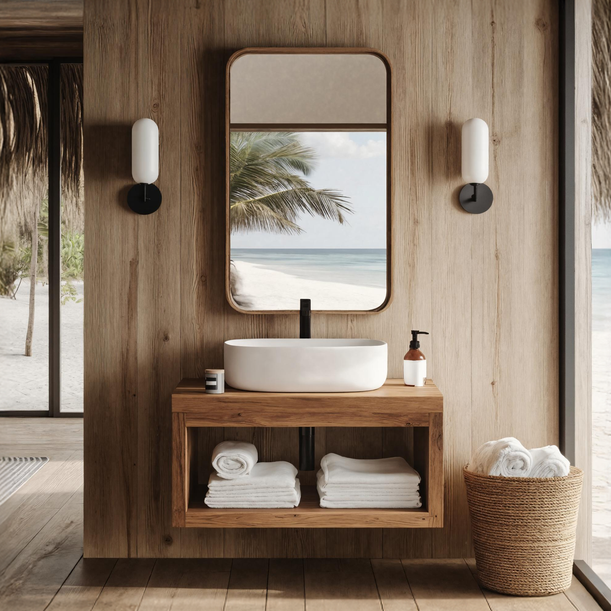 Handcrafted Wooden Vanity For Bathroom Furniture SILDTTRBRV040