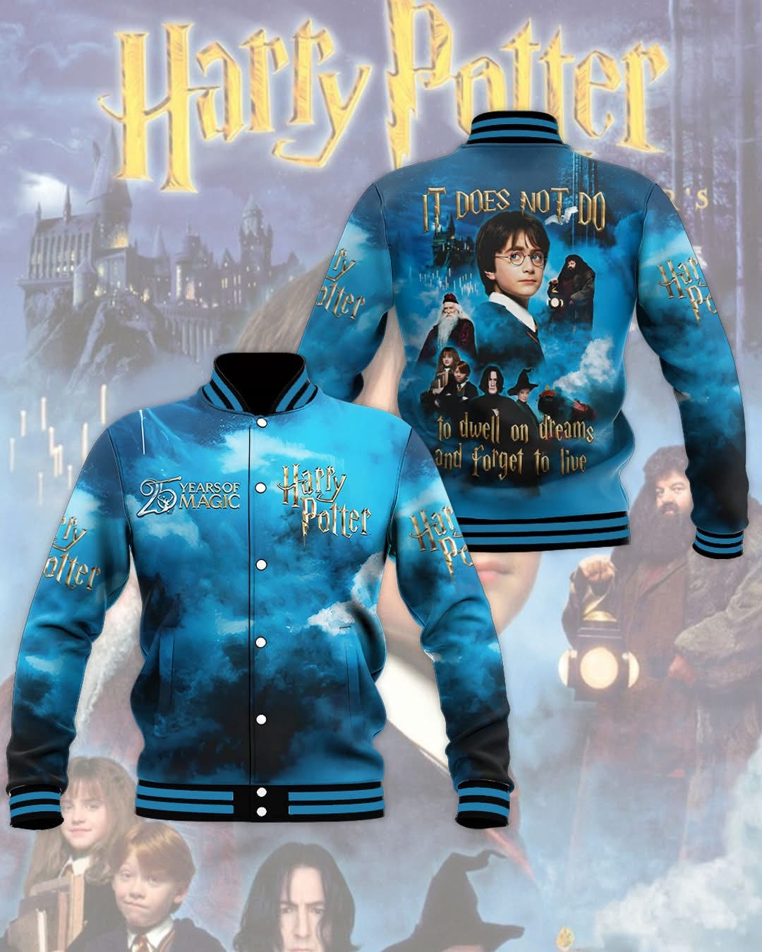 Harry Potter 25 Year Of Magic Bomber Jacket It Does Not Do Harry Potter Apparel