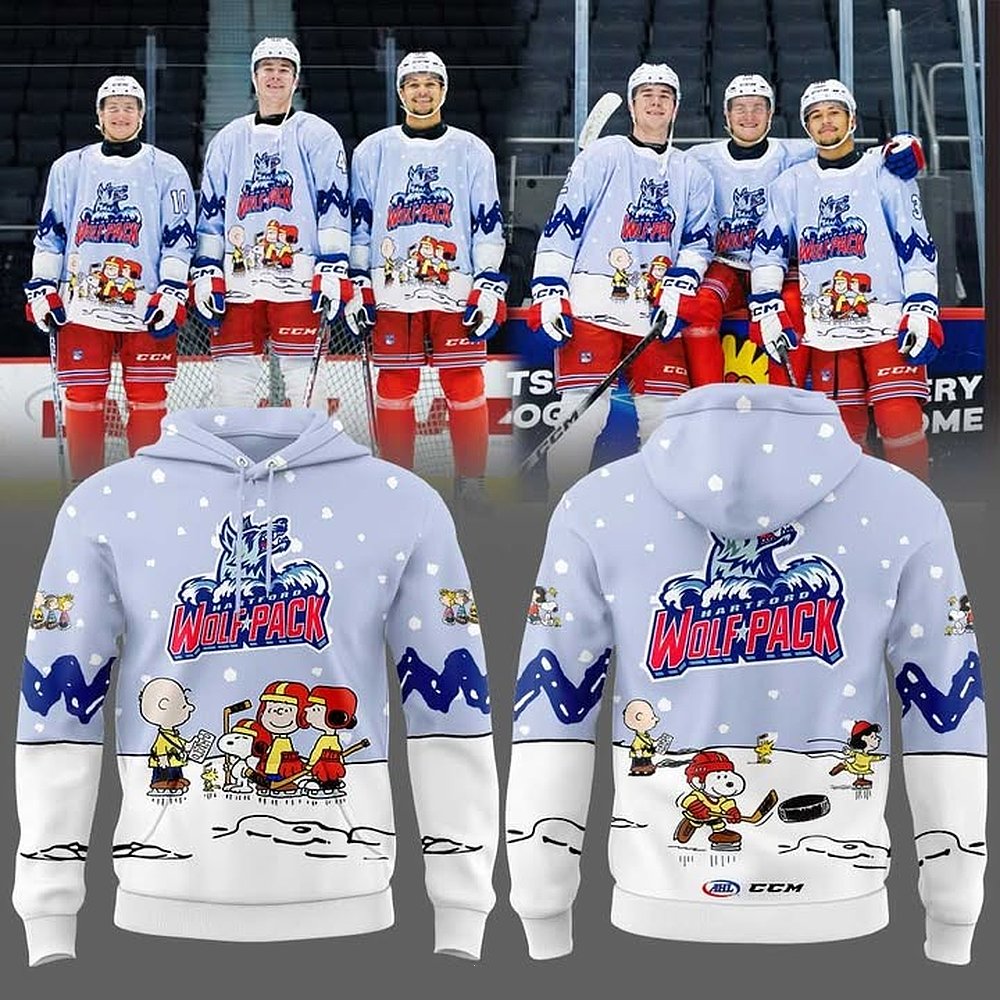 Hartford Wolf Pack x Peanuts Night Hoodie Best Gift For Fans