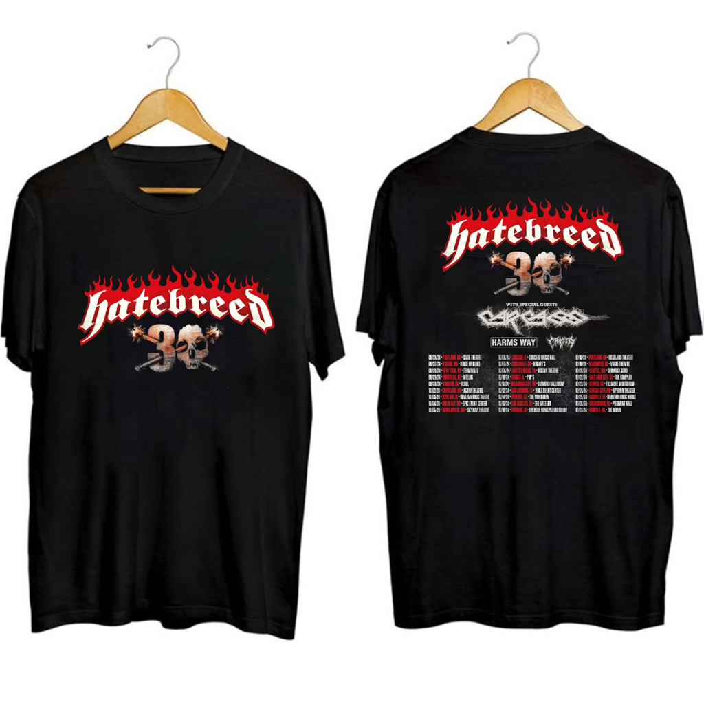 Hatebreed 30th Anniversary Tour Shirt Hatebreed Merch For Music Lovers