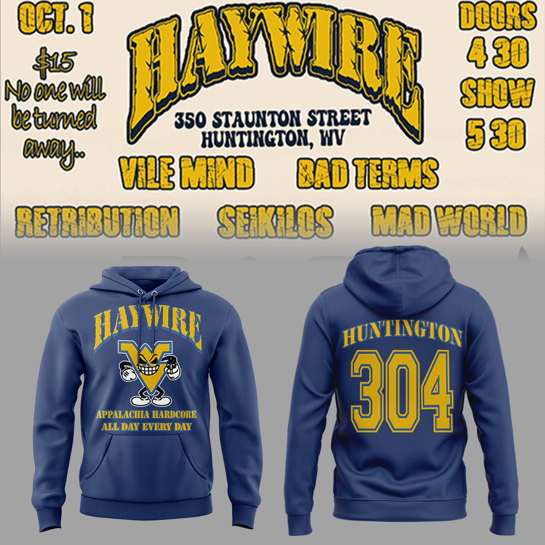 Haywire WV Night Tour Hoodie Haywire Tour Merch Unique Gift For Hardcore Music Fans