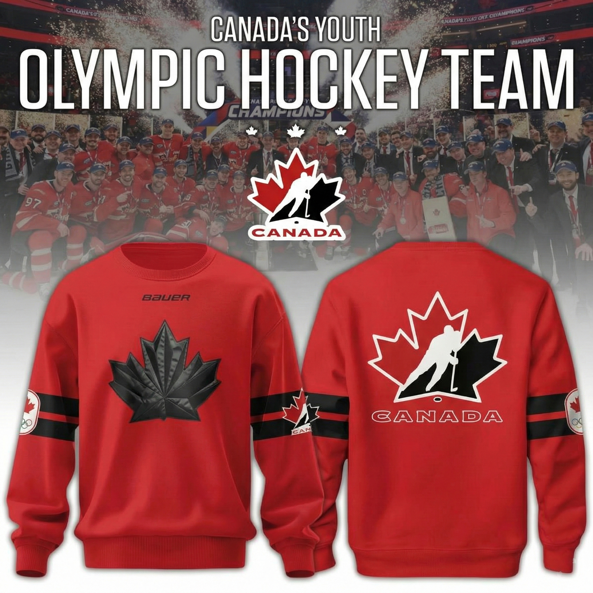 Hockey Canada Olympic 2026 Hockey Sweatshirt Hockey Canada Apparel Best Gift For Hockey Lovers