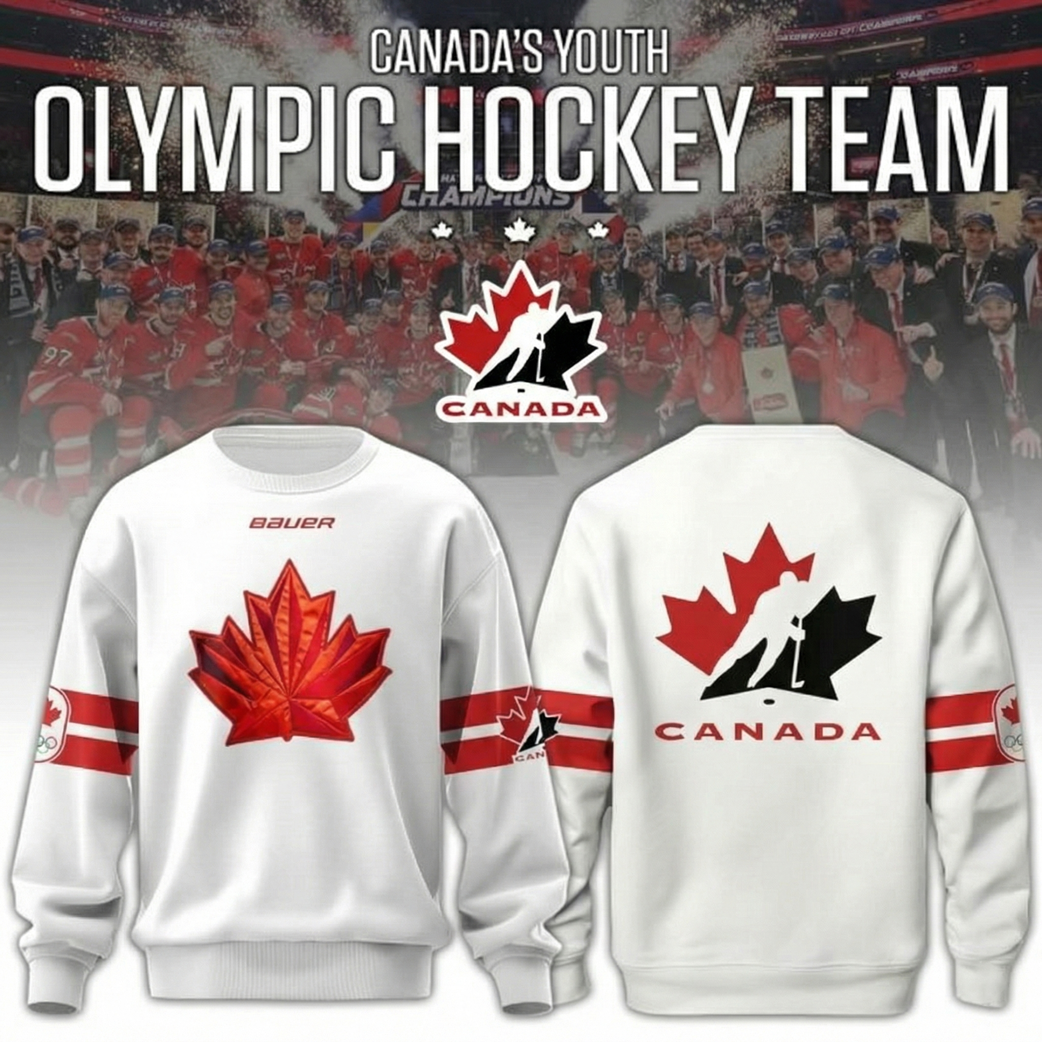 Hockey Canada Olympic 2026 Hockey Sweatshirt Hockey Canada Merchandise Best Hockey Fans Gifts