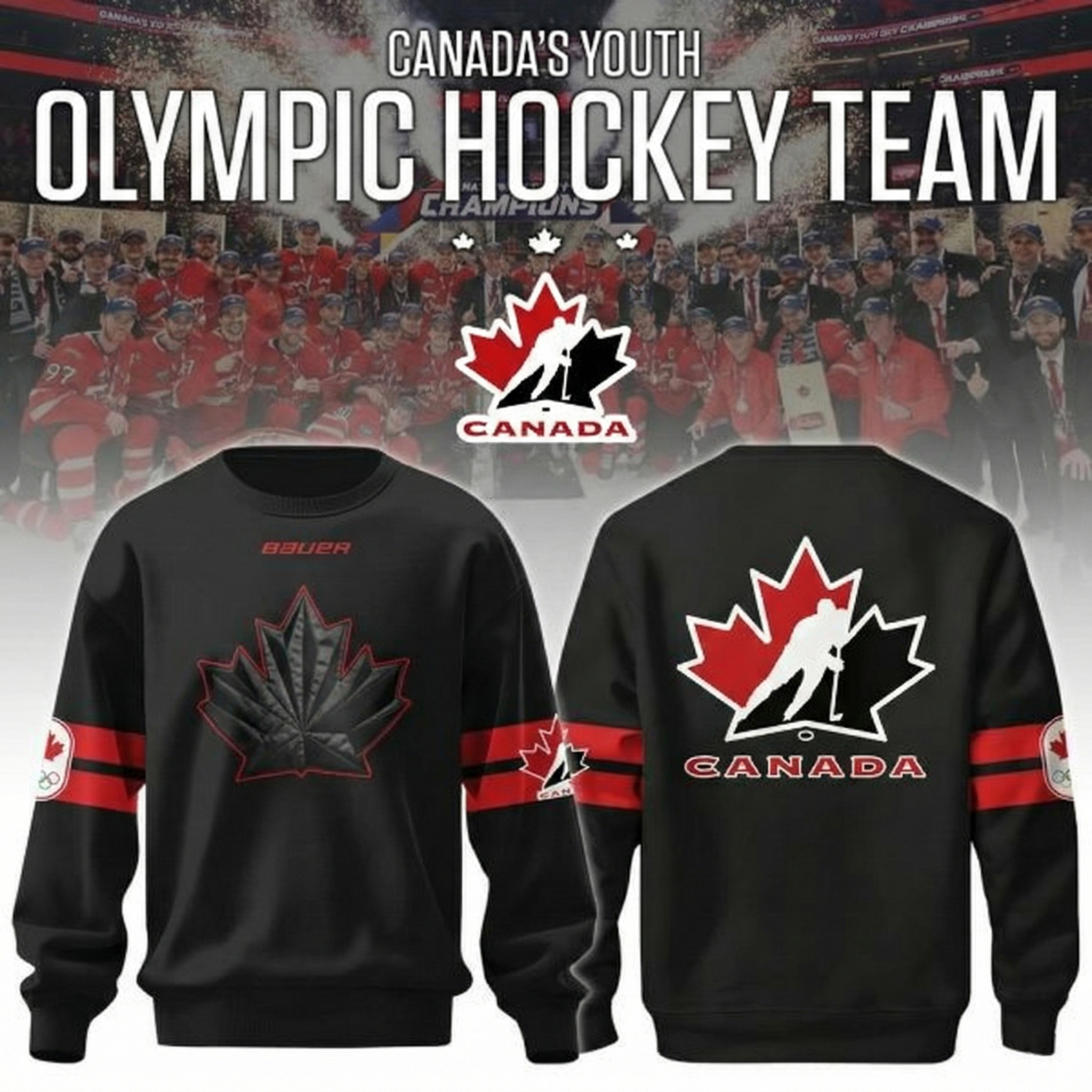 Hockey Canada Olympic Hockey Sweatshirt Hockey Canada Merchandise Best Gift For Hockey Fans