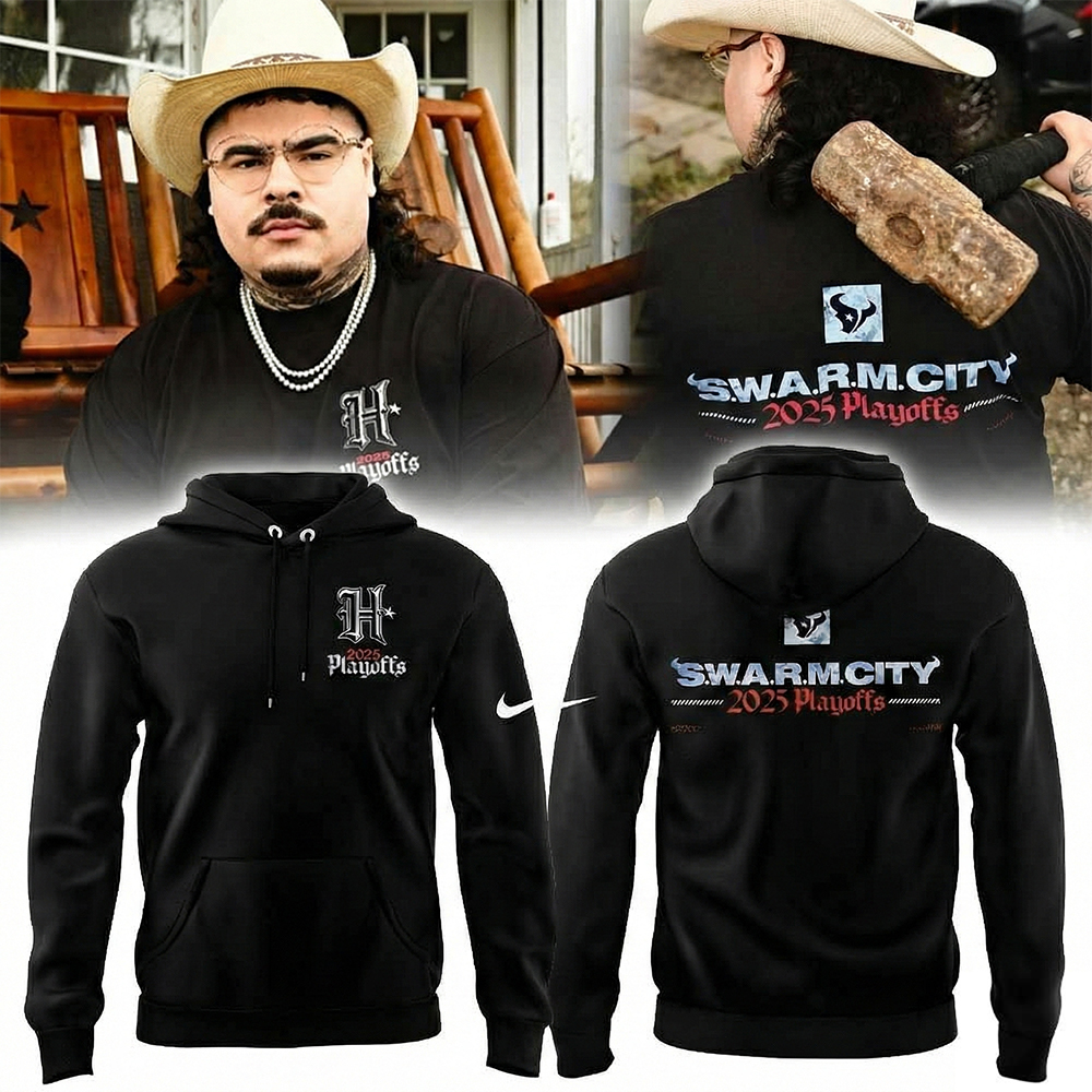 Houston Texans S.W.A.R.M City Gear Playoffs Hoodie Texans Merchandise Popular Gift For Football Fans