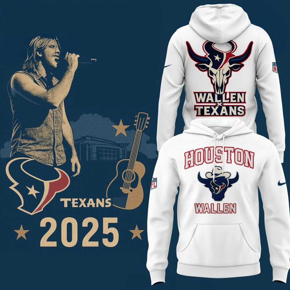 Houston Texans x Morgan Wallen Hoodie Houston Texans Merch Fathers Day Gifts For Husband