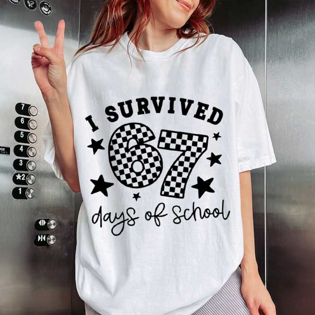 I Survived 67 Six Seven Days Of School T-Shirt For Friends