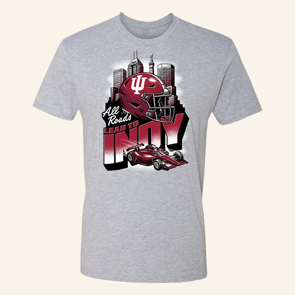 IU Big Ten Championship Shirt Indiana Football Merch All Roads Lead To Indy T-Shirt Fans Gifts
