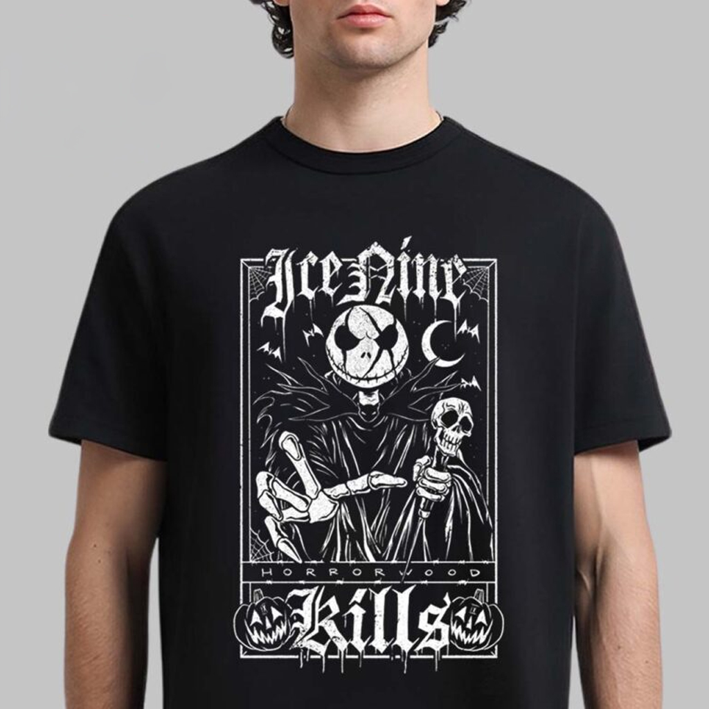 Ice Nine Kills Nightmare On The Ninth Before Christmas 2025 Jack Skellington The Death Card Tarot T-Shirt