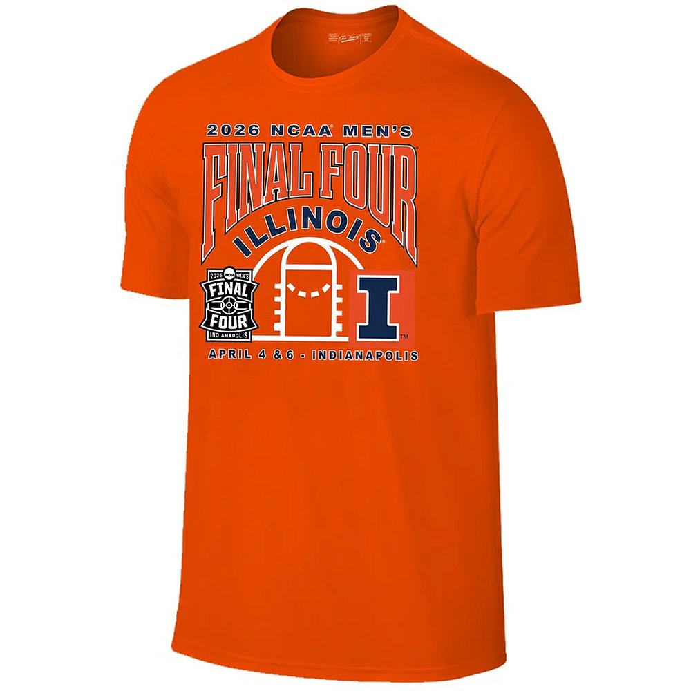 Illinois Basketball 2026 Final Four Adult Orange T-Shirt