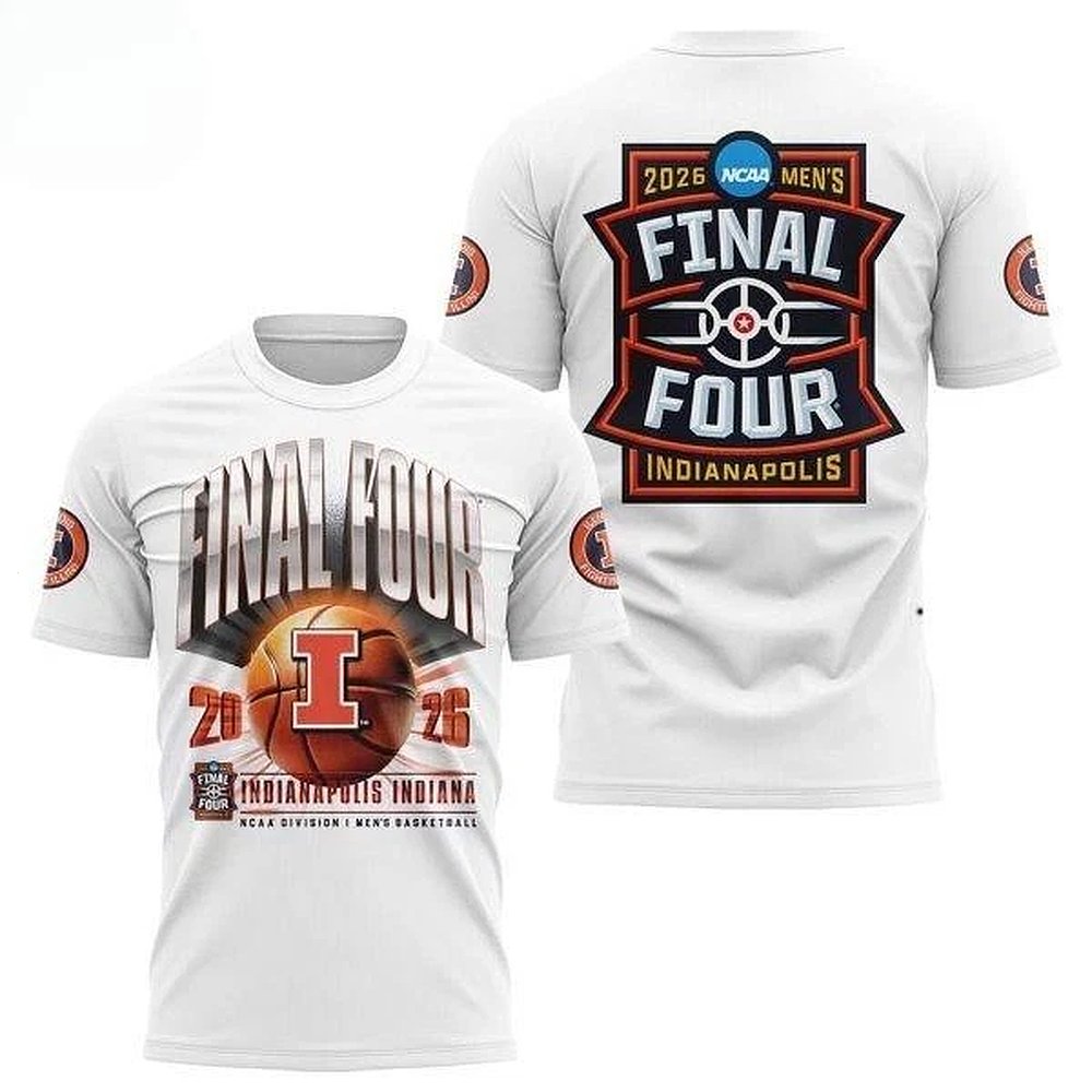 Illinois Fighting Illini 2026 Final Four White T-Shirt
