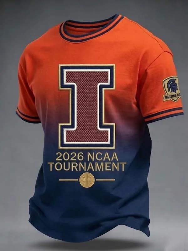 Illinois Fighting Illini Men's Basketball 2026 NCAA Tournament T-Shirt