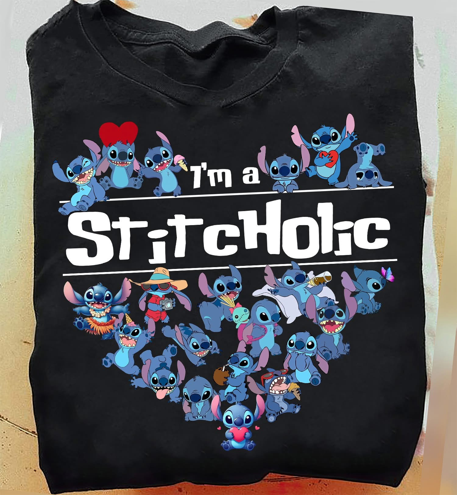 I'm A Stitcholic T-Shirt Cute Gifts For LiloAnd Stitch Lovers For Adults For Her