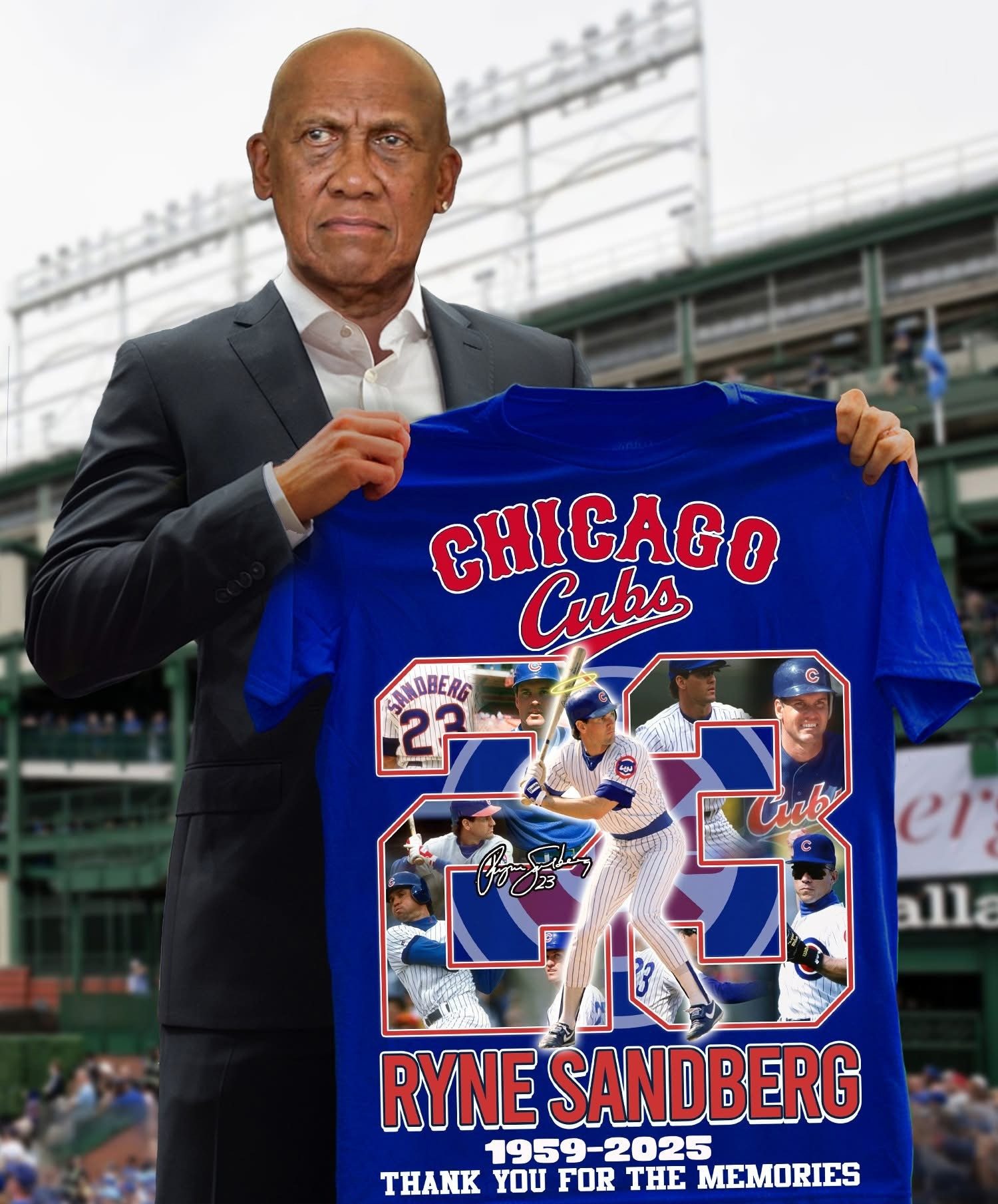 In Memory Of Ryne Sandberg T-Shirt Thank You For The Memories 23 Chicago Cubs Merch Unique