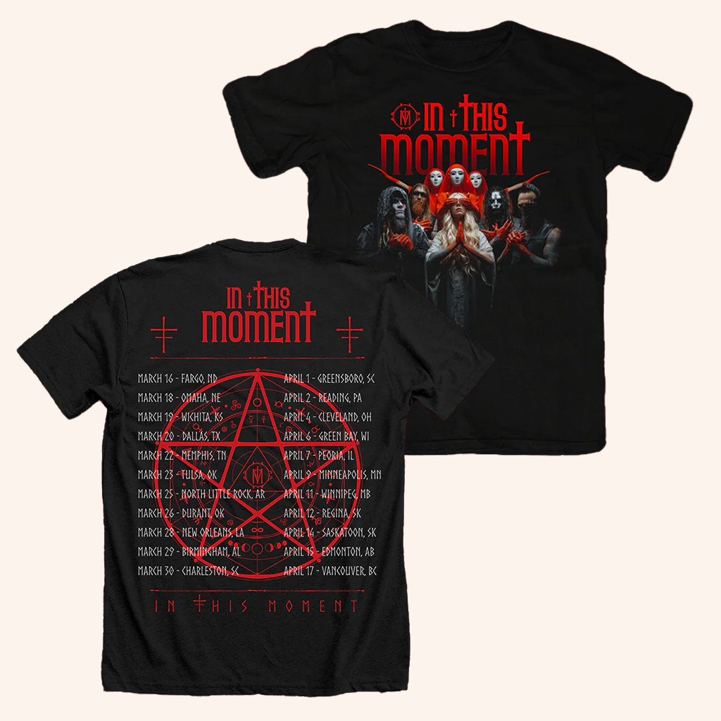 In This Moment Merch Spring Tour T-Shirt For Rock Fans