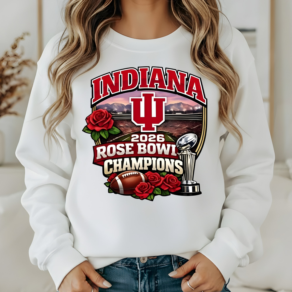 Indiana Football 2026 Rose Bowl Champions Sweatshirt Best Gift For Football Fans