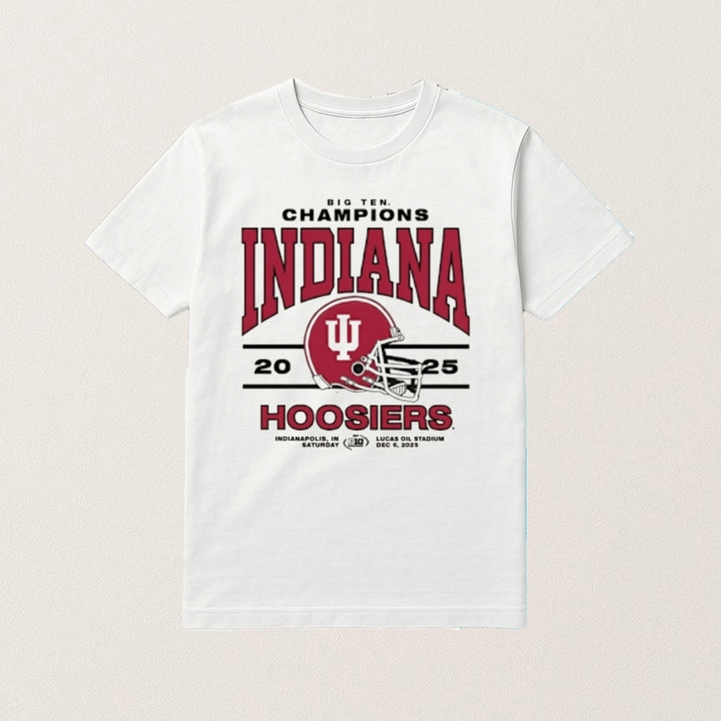 Indiana Football Merch Big Ten Champions 2025 T-Shirt For Football Lovers