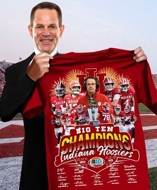 Indiana Hoosier Football Big Ten Champions 2025 T-Shirt Best Gift For Football Fans