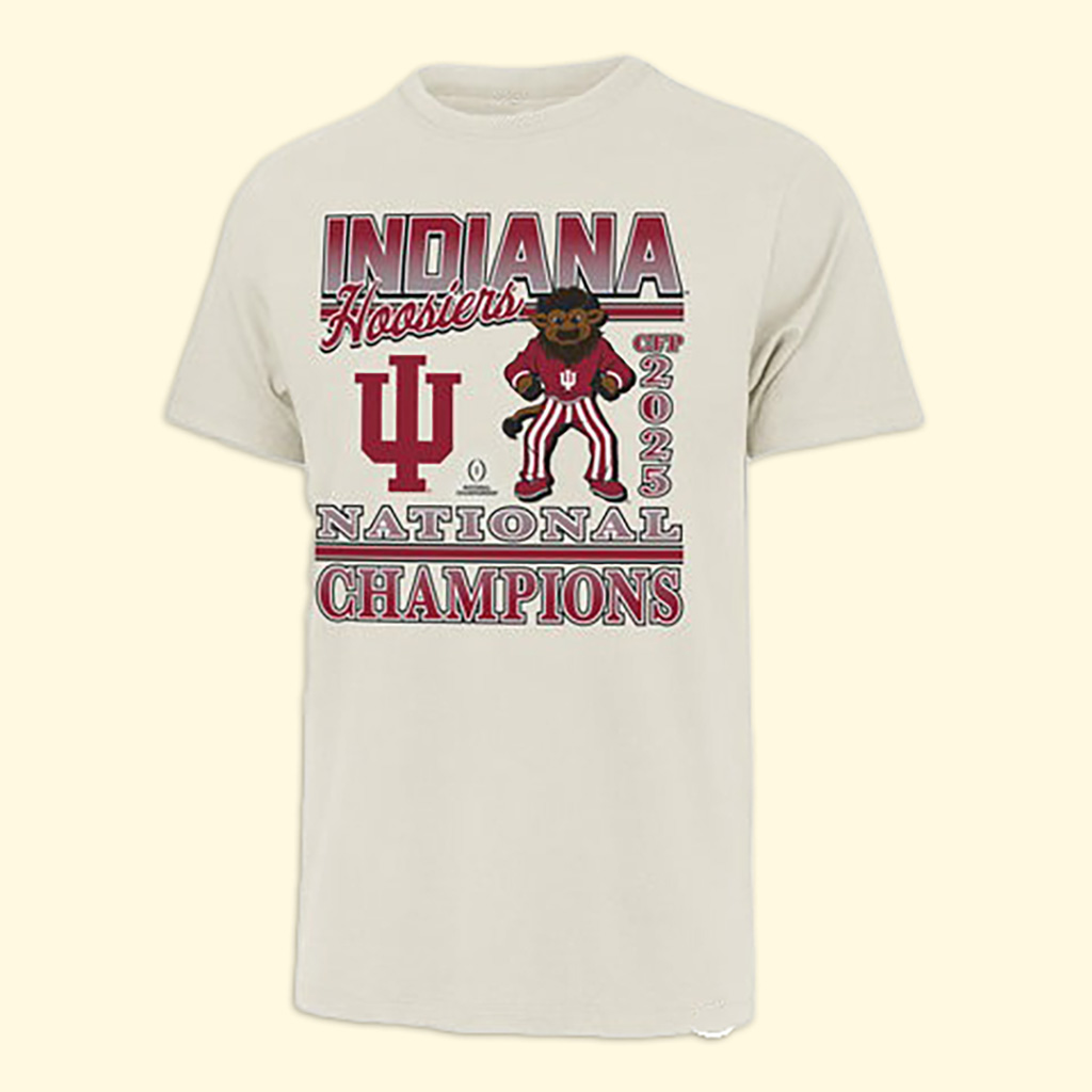 Indiana Hoosiers 47 Brand 2025 National Champs T-Shirt College Football NCAA Merch Best Gift For Football Fans