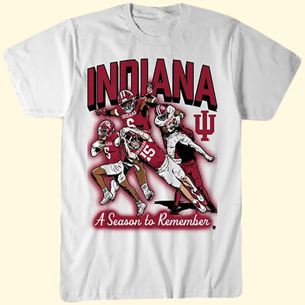 Indiana Hoosiers Football Breaking A Season To Remember T-Shirt College Football NCAA Merch Best Gift For Football Fans