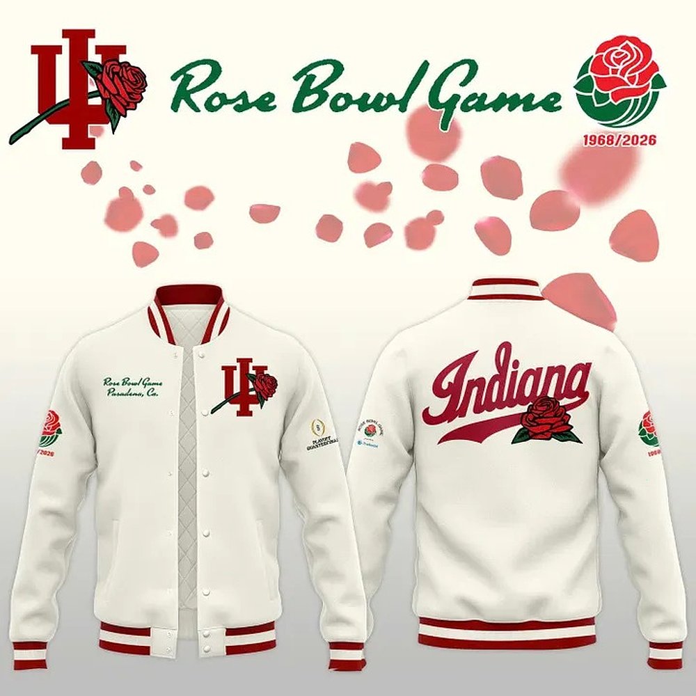 Indiana Hoosiers Football Helmet 2026 Rose Bowl Baseball Jacket Best Gift For Football Fans