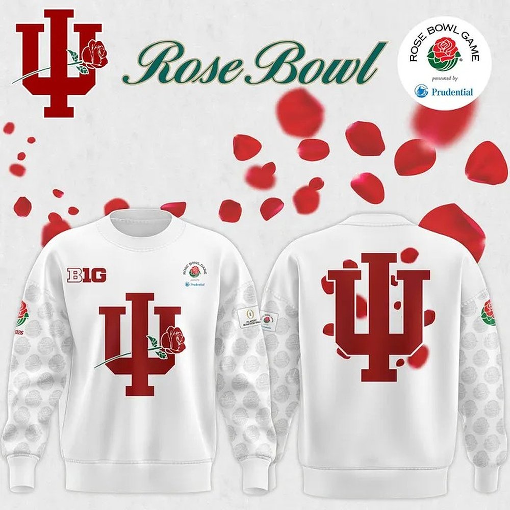 Indiana Hoosiers Football Helmet 2026 Rose Bowl Sweatshirt Best Gift For Football Fans