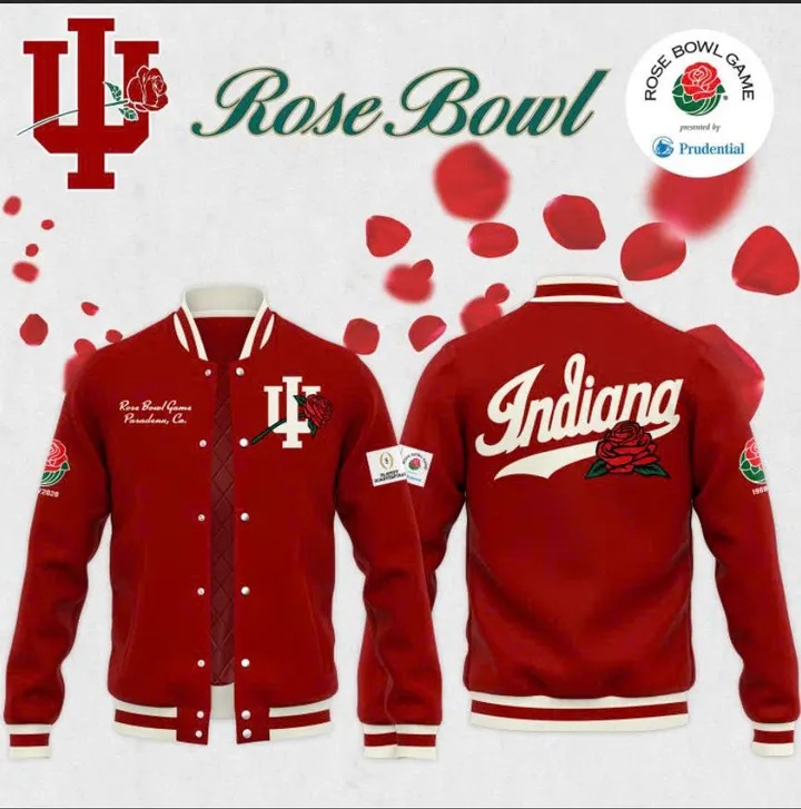 Indiana Hoosiers Football Helmet Rose Bowl 2026 Baseball Jacket Best Gift For Football Fans