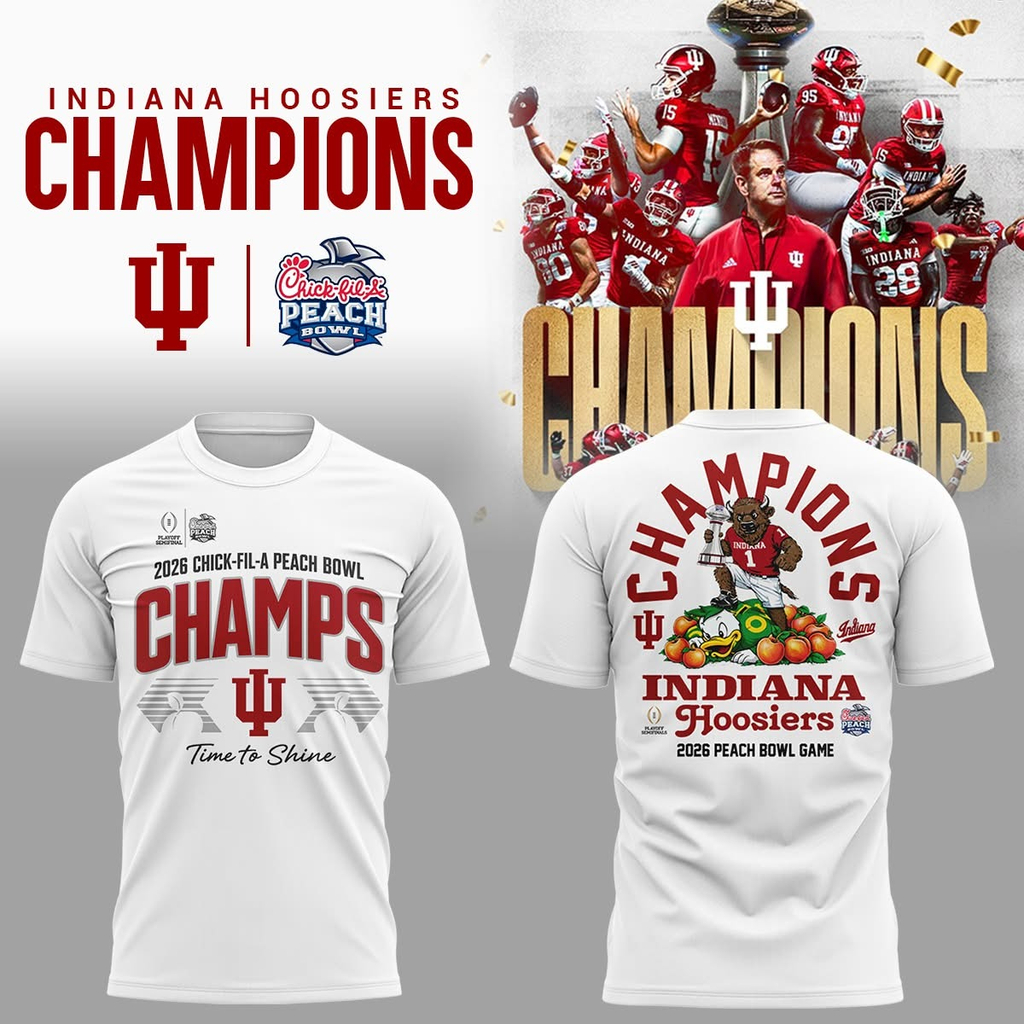 Indiana Hoosiers Football Peach Bowl Champions T-Shirt Best Gift For Football Fans
