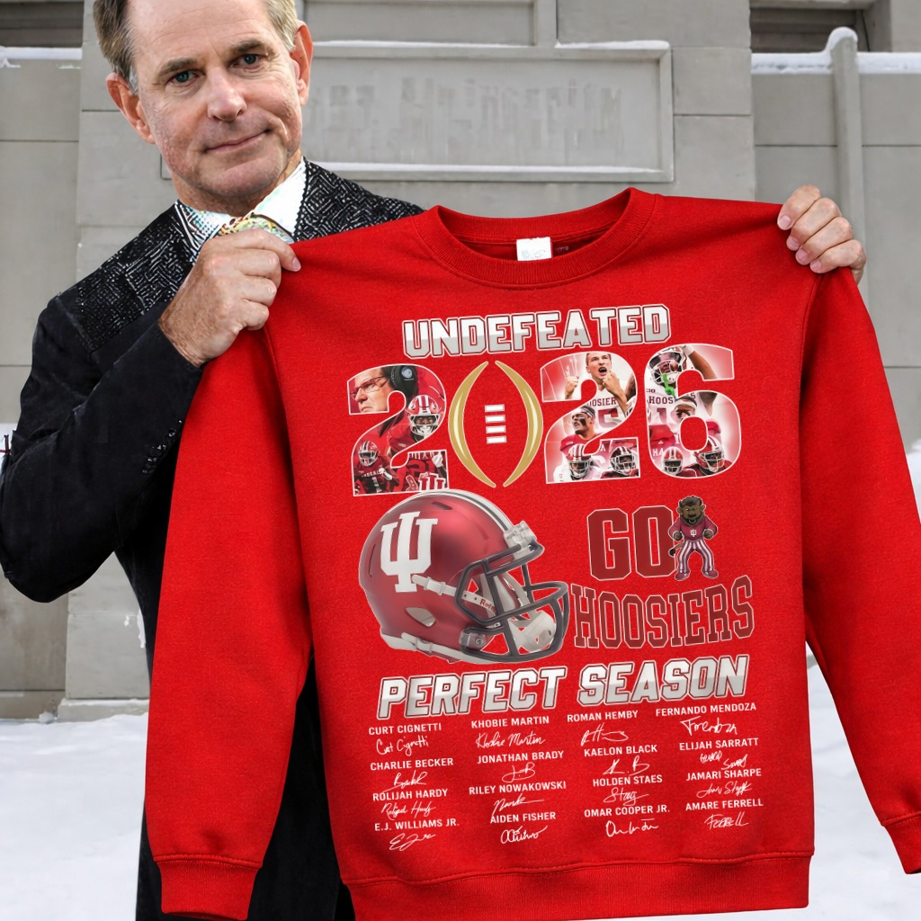 Indiana Hoosiers Football Undefeated 2026 Go Big Red Perfect Season Sweatshirt Best Gift For Football Fans