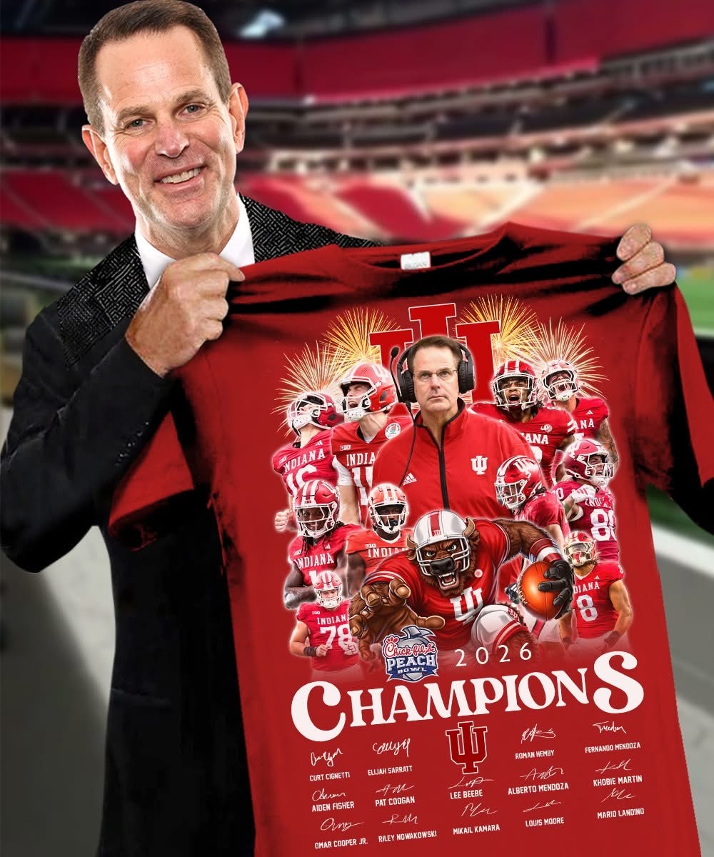 Indiana Hoosiers Football Win Chick Fil A Peach Bowl T-Shirt Best Gift For Football Fans