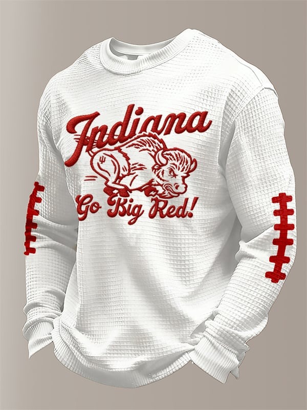 Indiana Hoosiers Go Big Red Long Sleeve Shirt Football Merch Best Gift For Football Fans