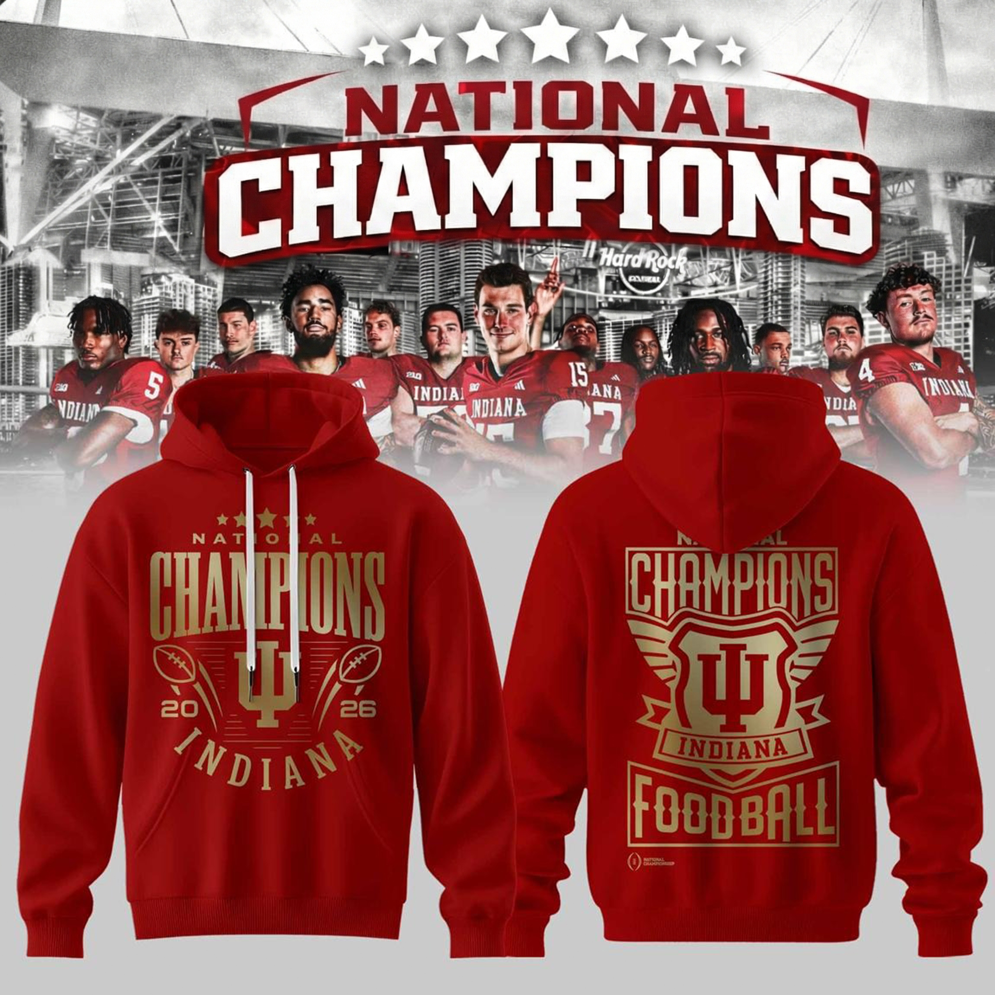 Indiana Hoosiers Golden Era National Champions Hoodie Hoosiers Apparel Unique Gift For Fans