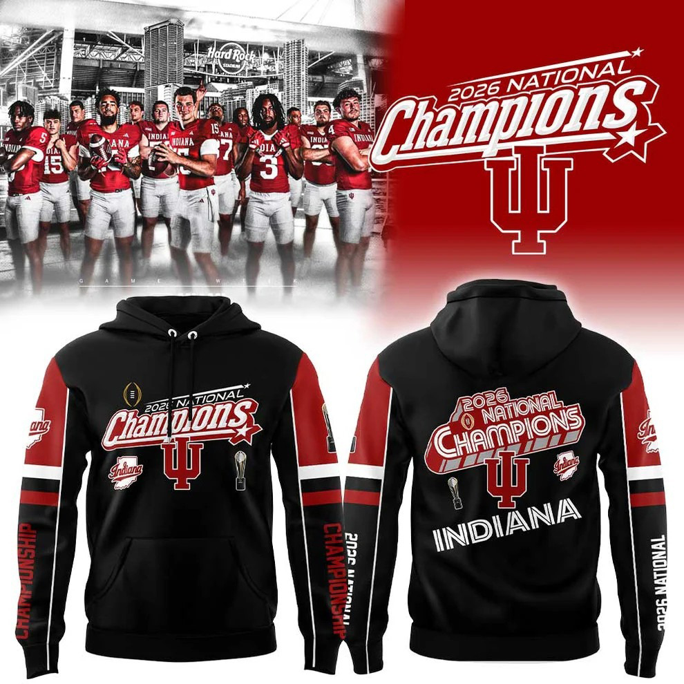 Indiana Hoosiers Merch National Champion Hoodie Indiana Hoosiers Apparel Best College Fans Gifts