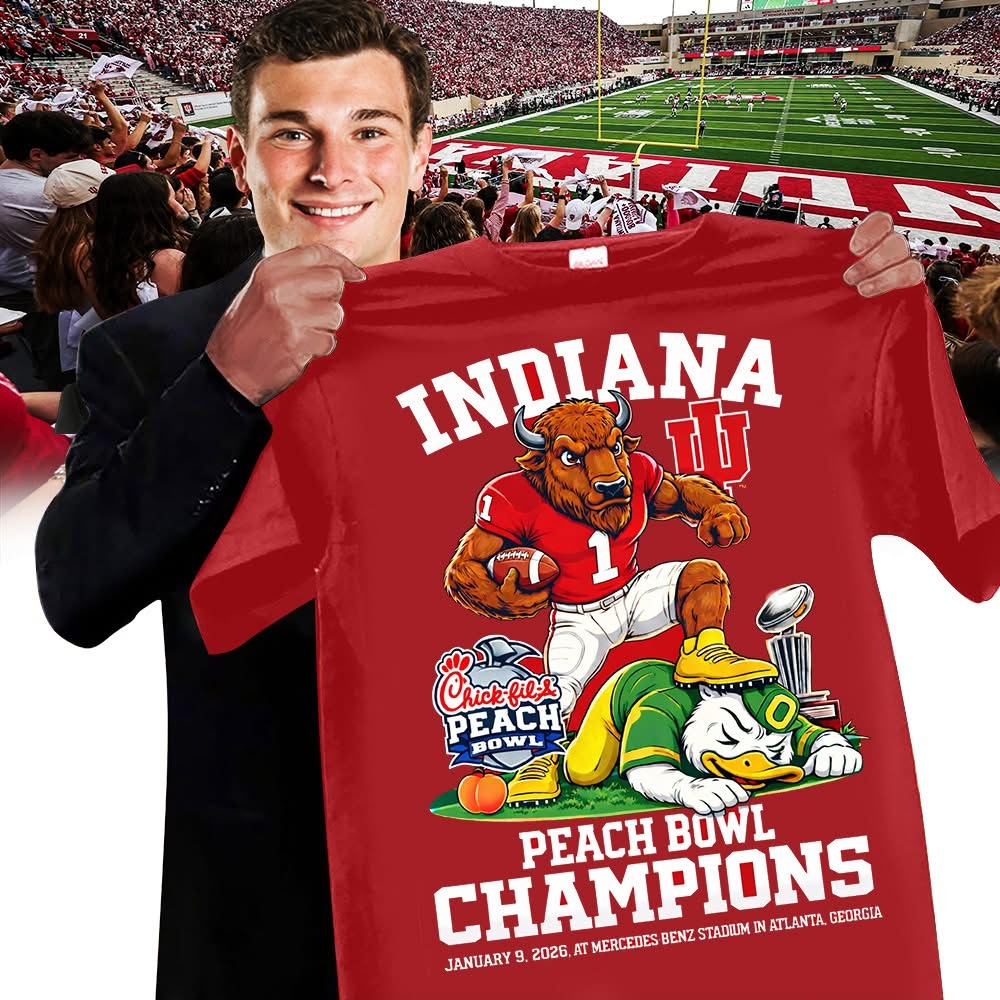 Indiana Hoosiers Peach Bowl Champions 2026 T-Shirt Gift For Friends