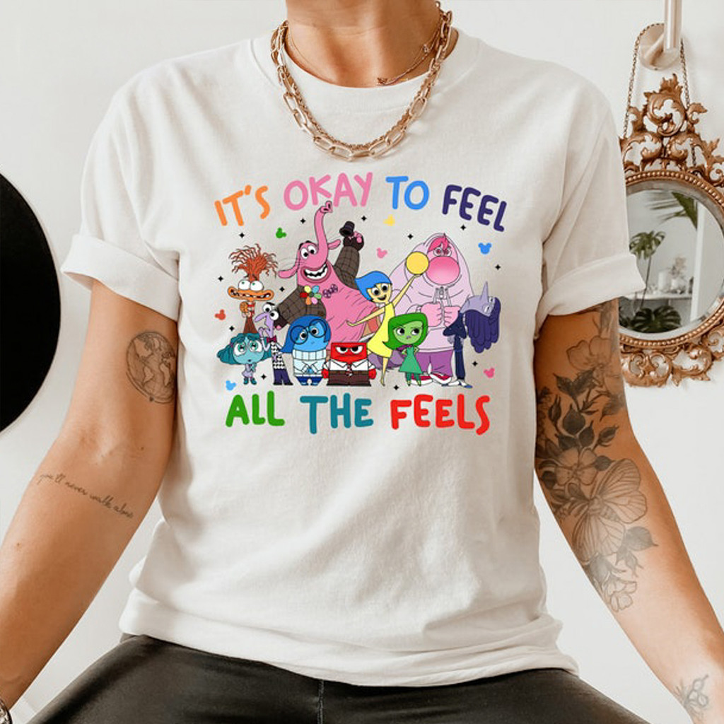 Inside Out It's Okay To Feel All The Feels Shirt Inside Out Merch For Daughter