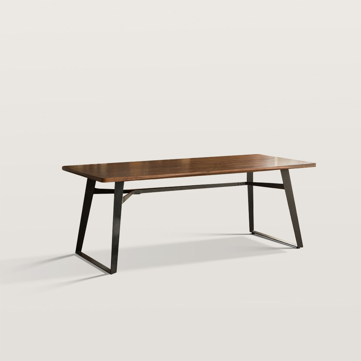 Iron Leg Rectangular Dining Table with 4 Chairs