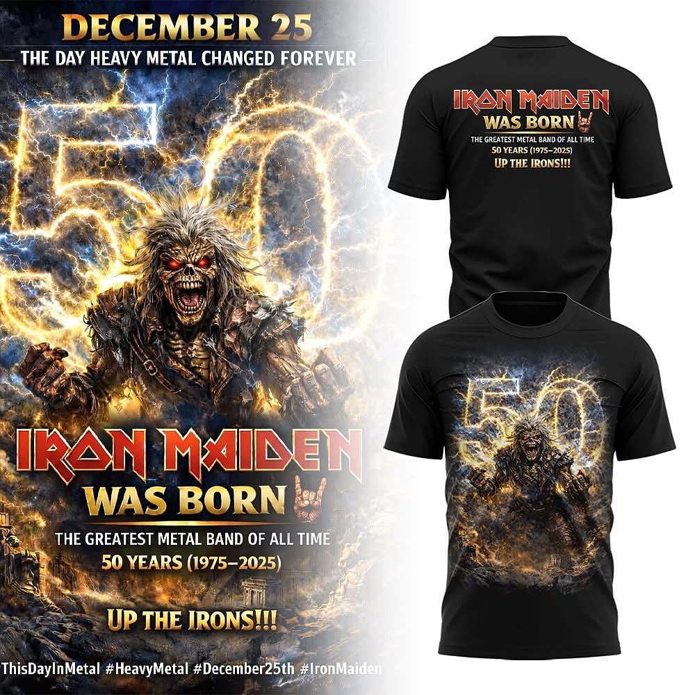 Iron Maiden 50 Years Was Born Limited Edition T-Shirt