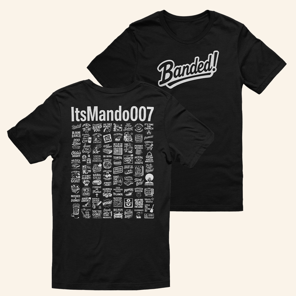 ItsMando007 Official Merch Banded T-Shirt Birthday Ideas For Husband
