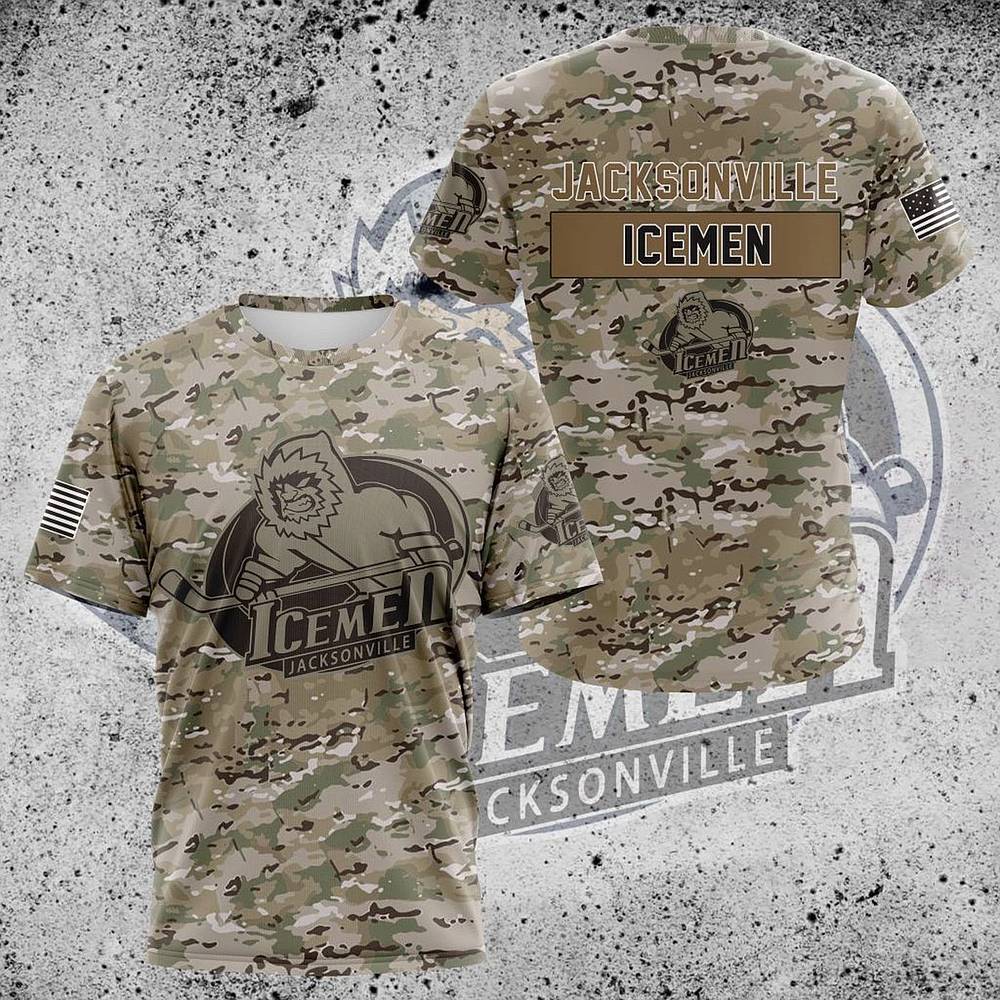 Jacksonville Icemen Sport Hockey Camo T-Shirt