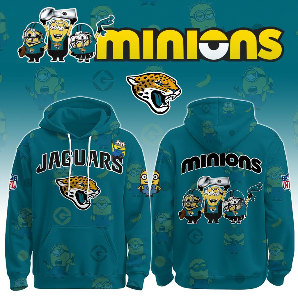Jacksonville Jaguars x Minions Holiday Game 2025 Hoodie Jags Merchandise Best Gift For NFL Fans