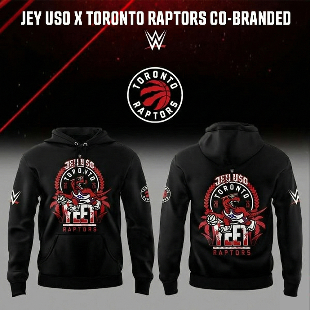 Jey Uso Merch x Toronto Raptors Collab Hoodie Jey Uso Apparel Wrestling Fans Gifts