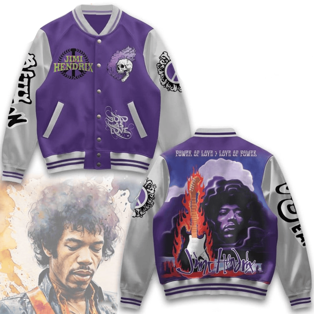 Jimi Hendrix Varsity Jacket Jimi Hendrix Merch Father's Day Presents For Husband