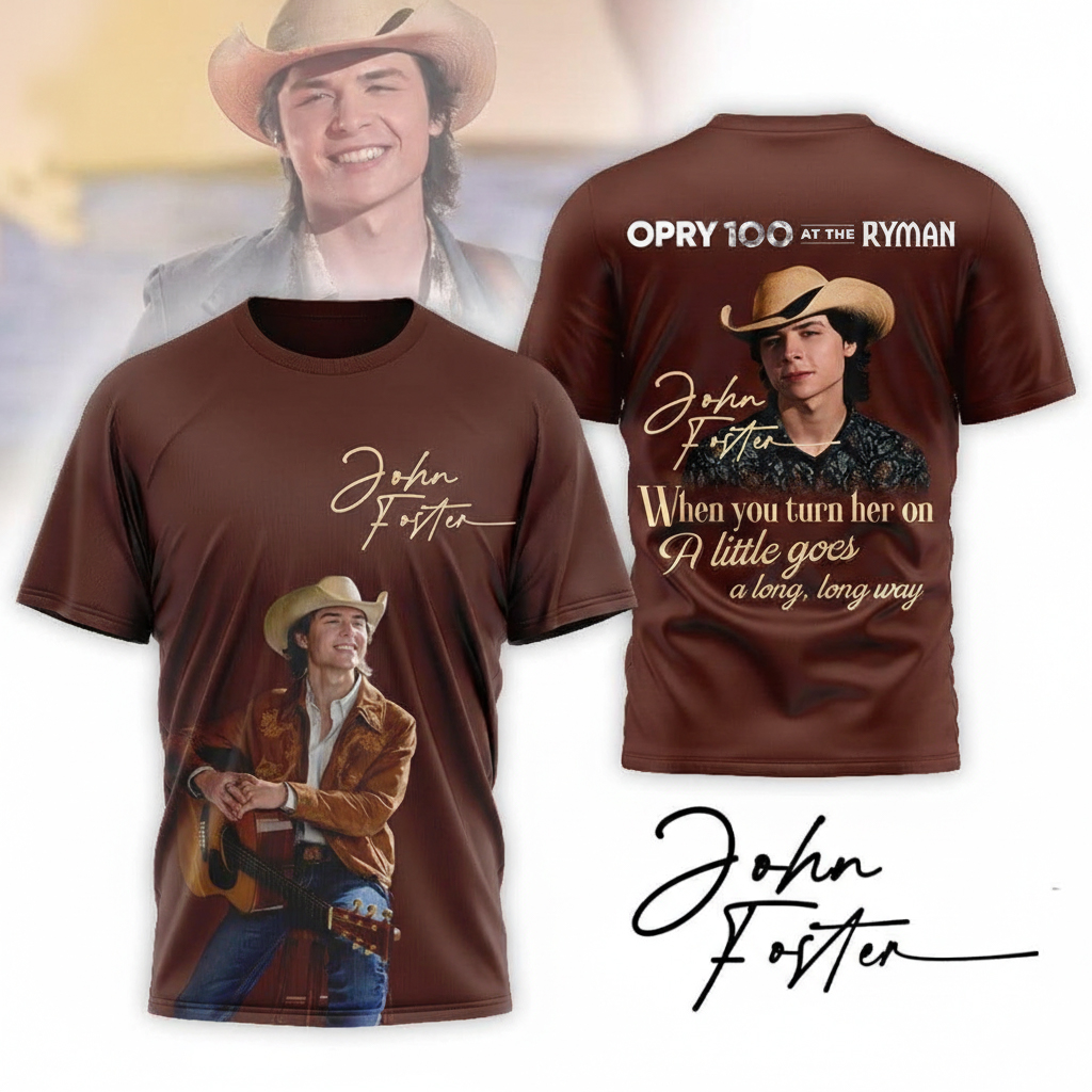 John Foster Opry 100 Ryman 2026 T-Shirt John Foster Merch Best Gift For Country Music Fans