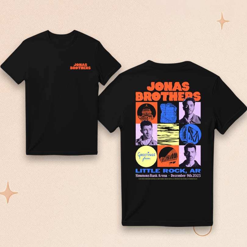 Jonas Brothers Merch Dec 9 2025 Simmons Bank Arena North Little Rock AR T-Shirt Fan Gifts
