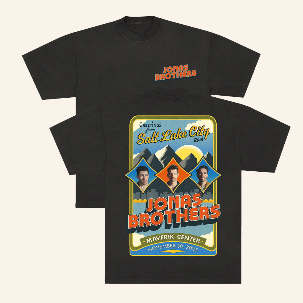 Jonas Brothers Merch Greetings From Your Hometown Salt Lake City T-Shirt For Fans