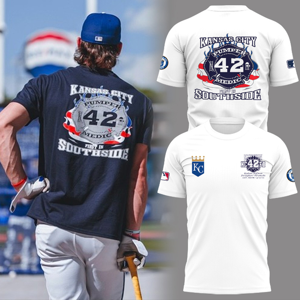 Kansas City Royals MLB Pumper 42 First In South Side T-Shirt Best Gift For Baseball Fans