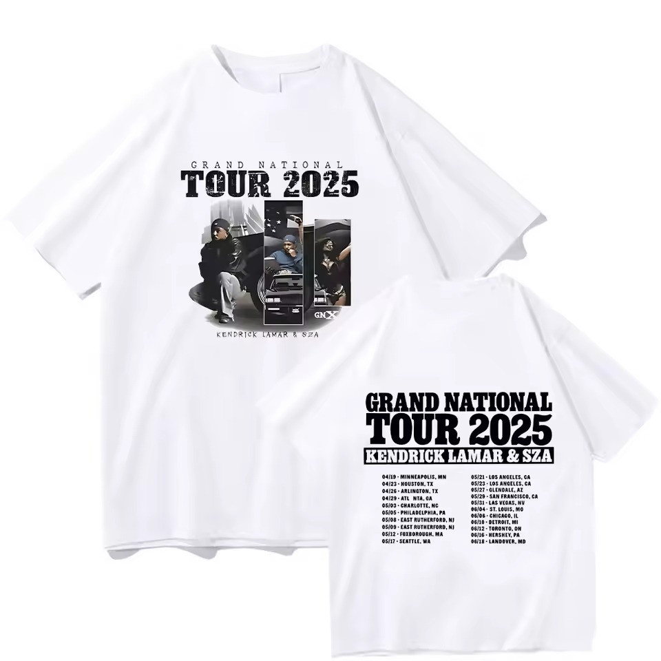 Kendrick Lamar And Sza Grand National Tour Merch 2025 T-Shirt Kendrick GNX & SZA Apparel